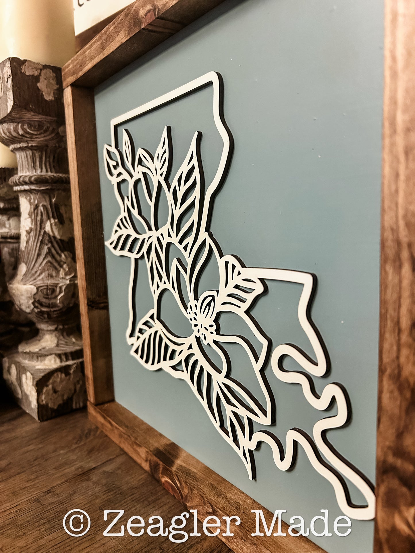 Louisiana Magnolia wood sign