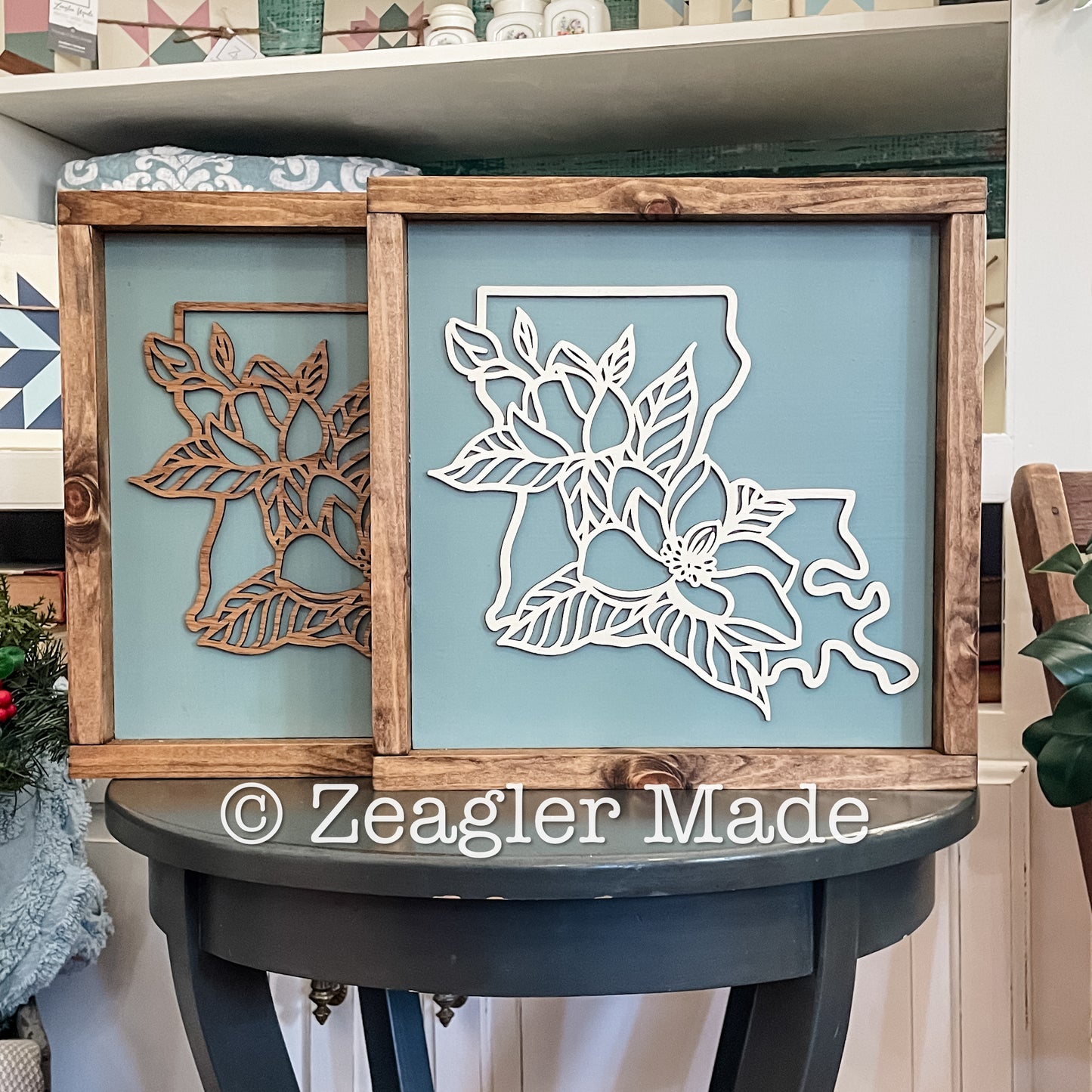 Louisiana Magnolia wood sign