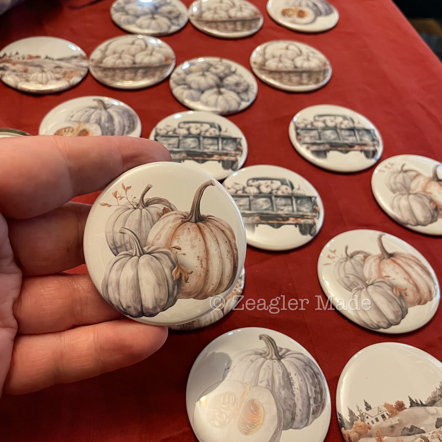 2.25” round custom magnets or pins