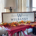 Established Sign with first names