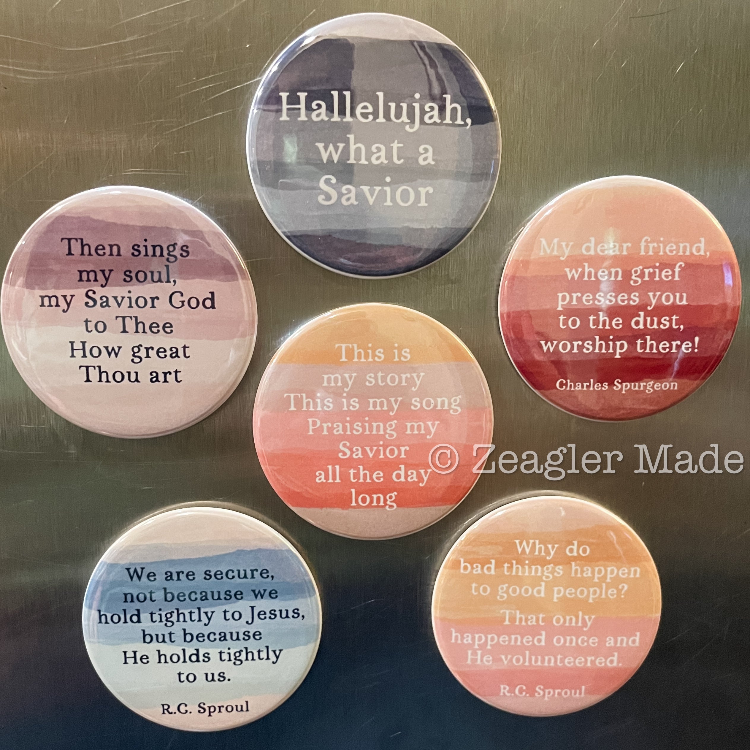 2.25” round custom magnets or pins