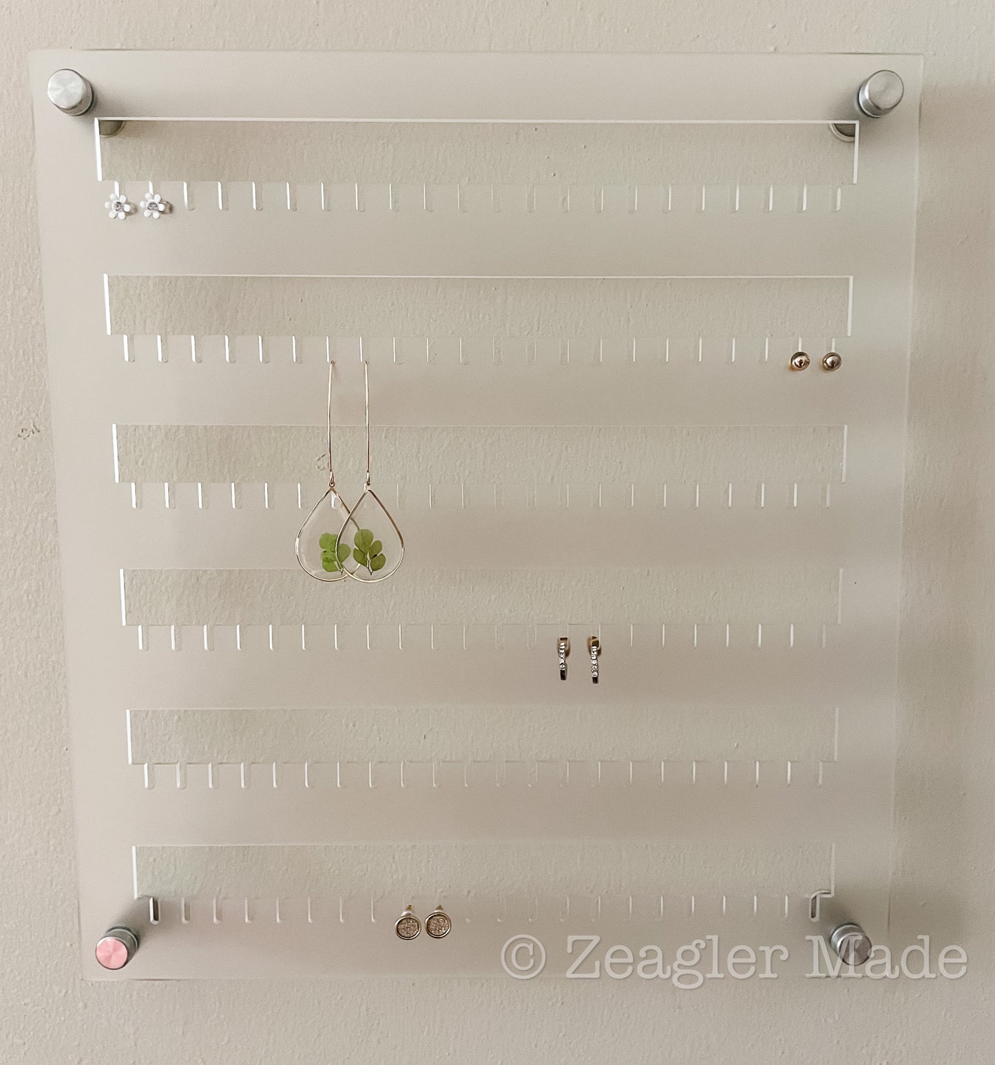Acrylic earring holder