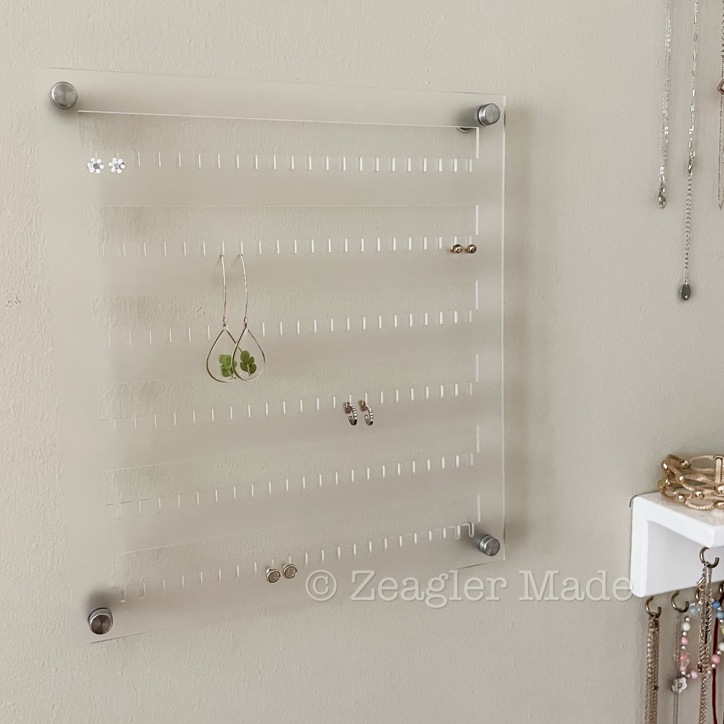 Acrylic earring holder
