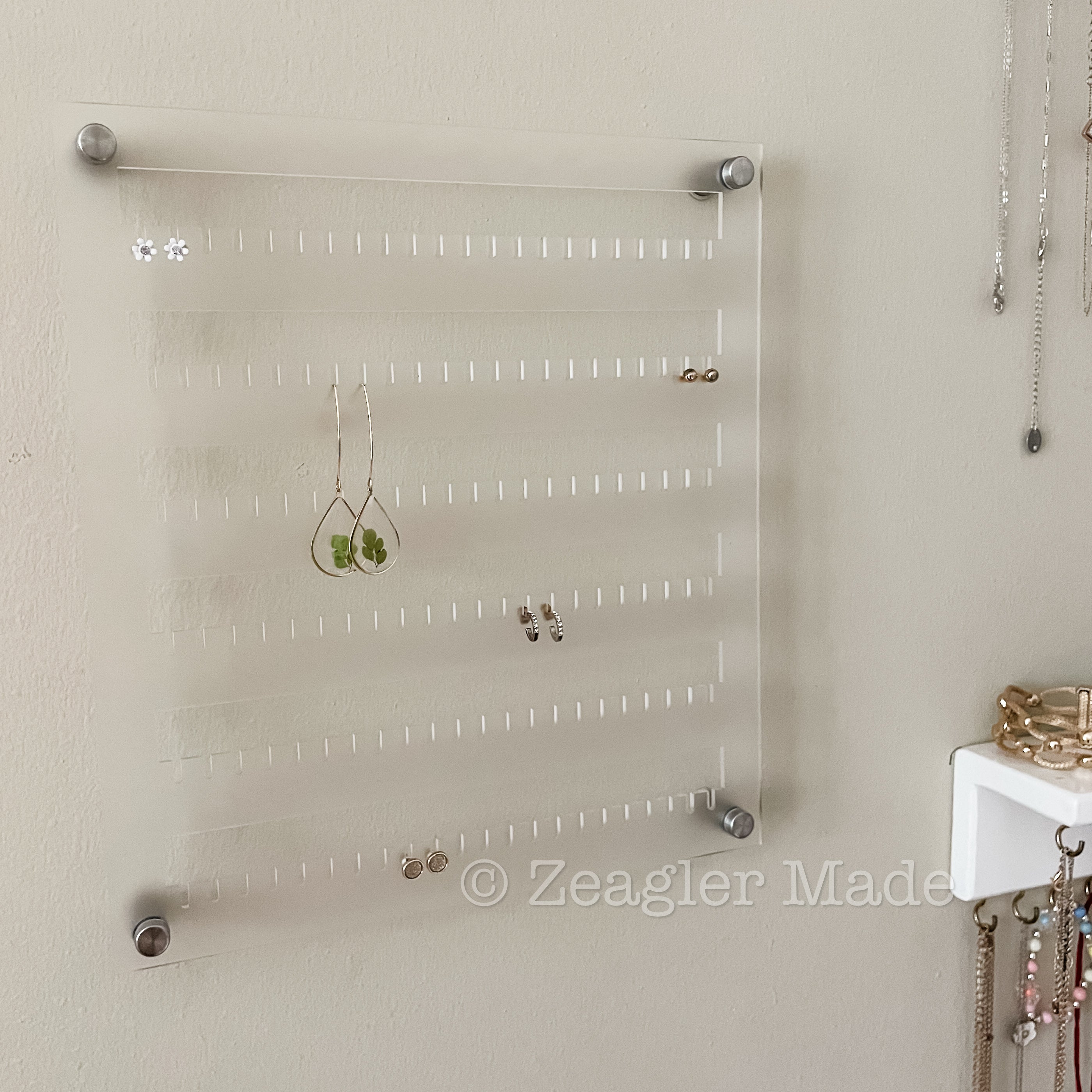 Acrylic earring holder