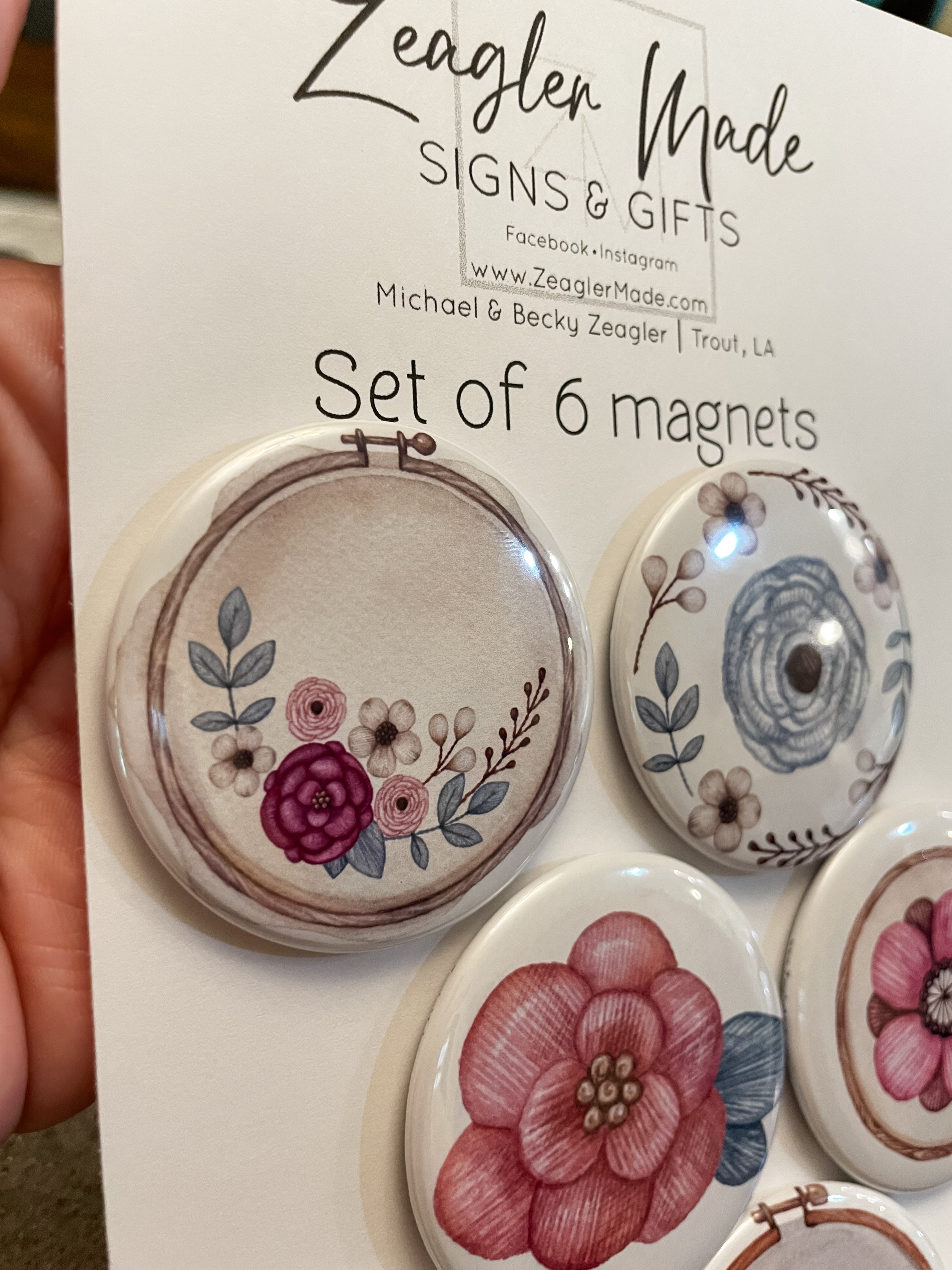 2.25” round custom magnets or pins