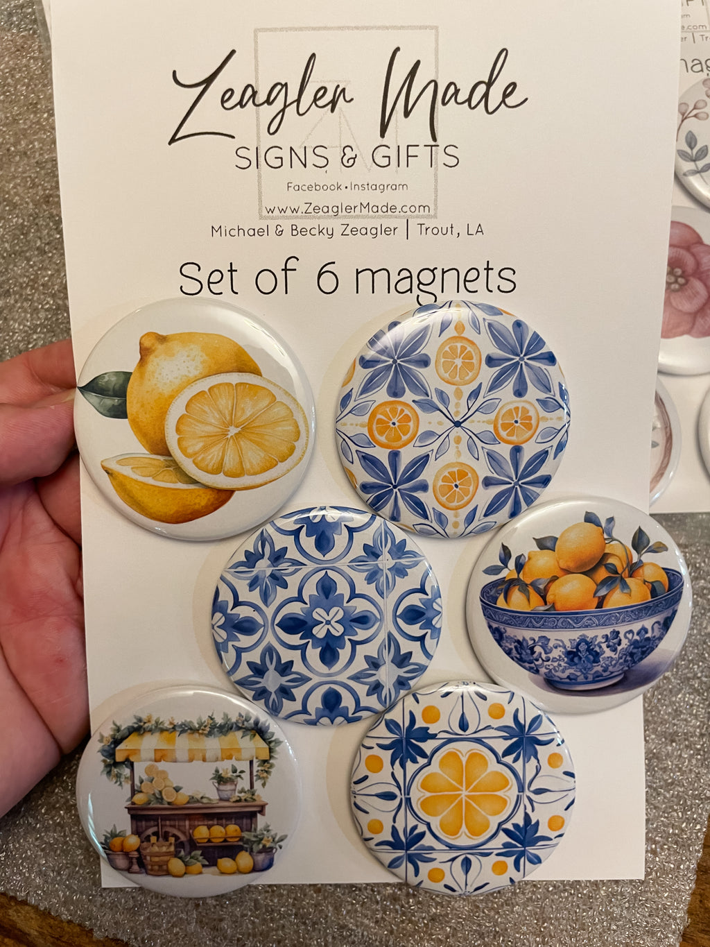 2.25” round custom magnets or pins