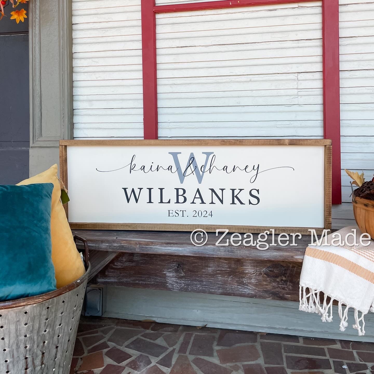 Established Sign with first names