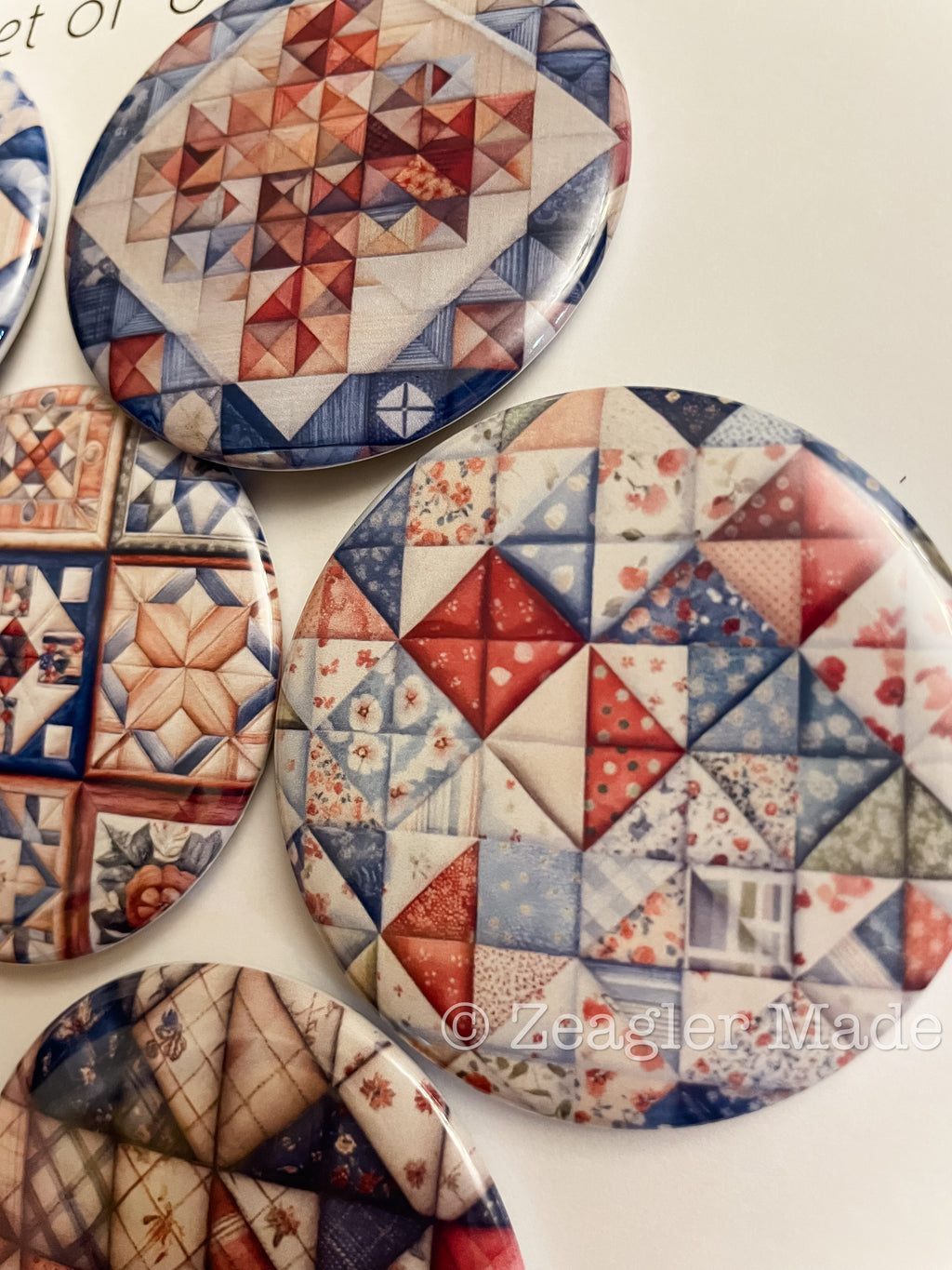 2.25” round custom magnets or pins