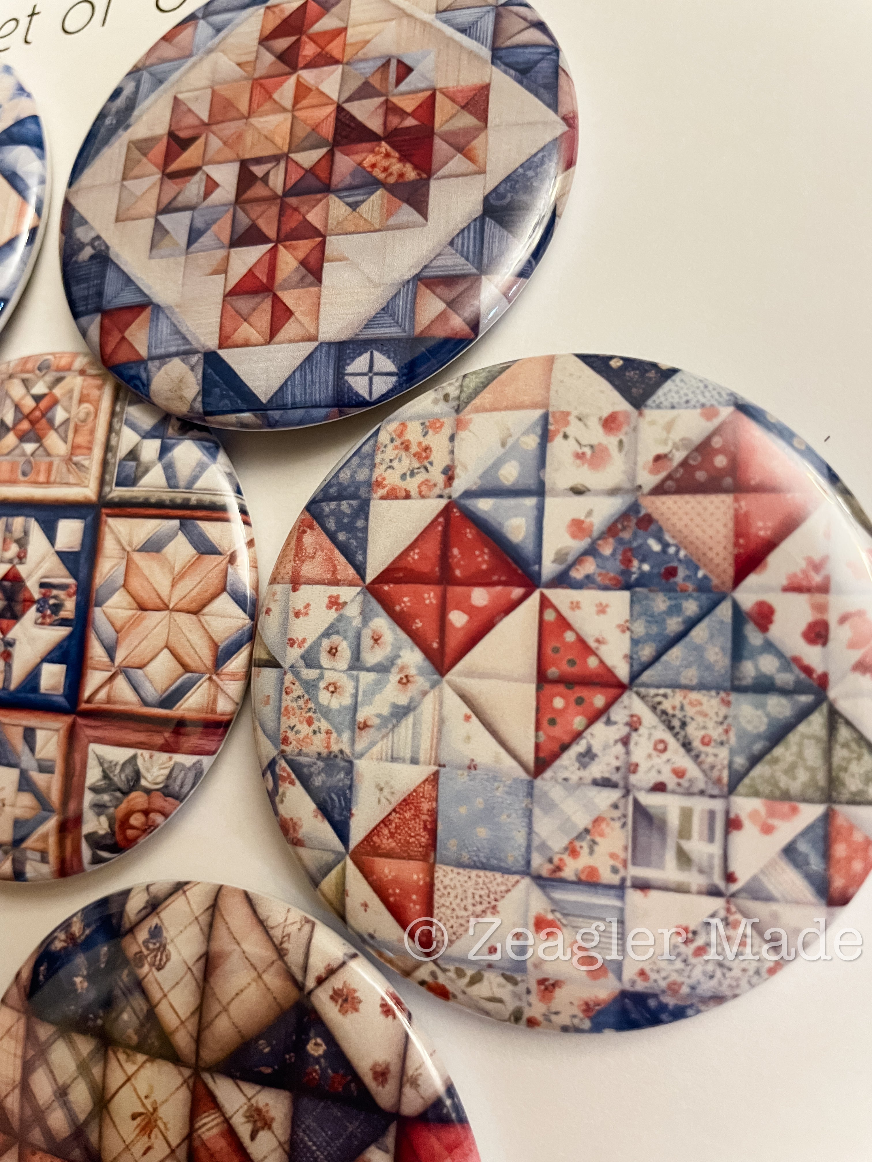 2.25” round custom magnets or pins