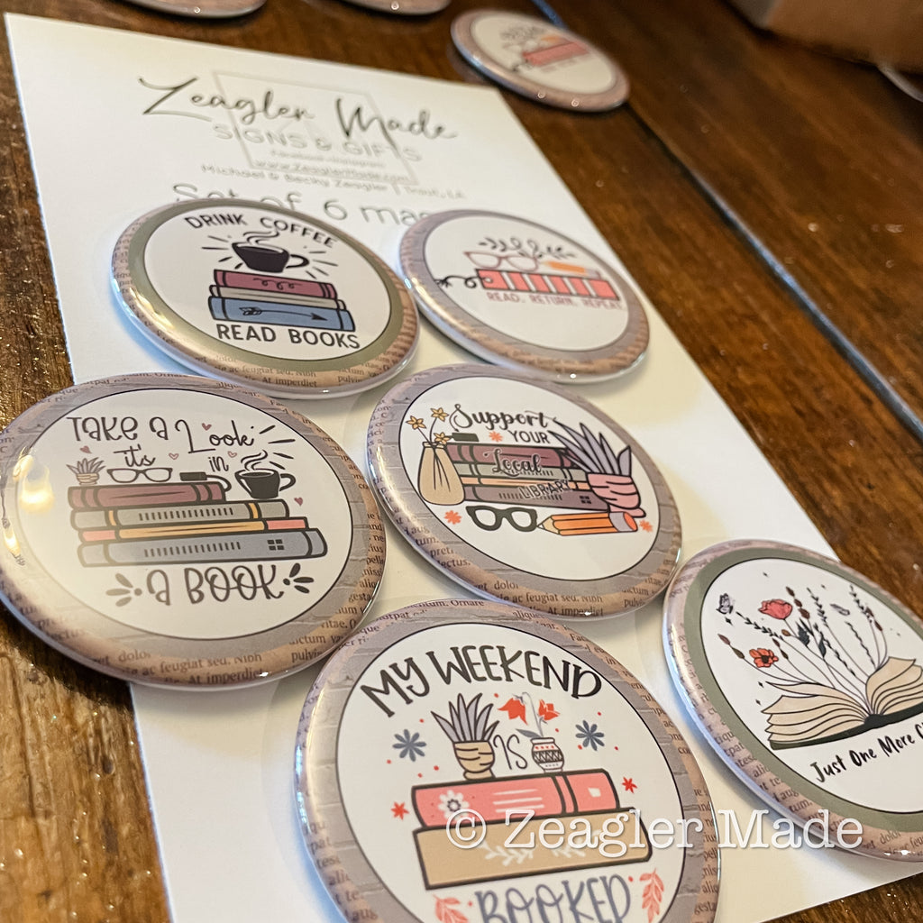 2.25” round custom magnets or pins