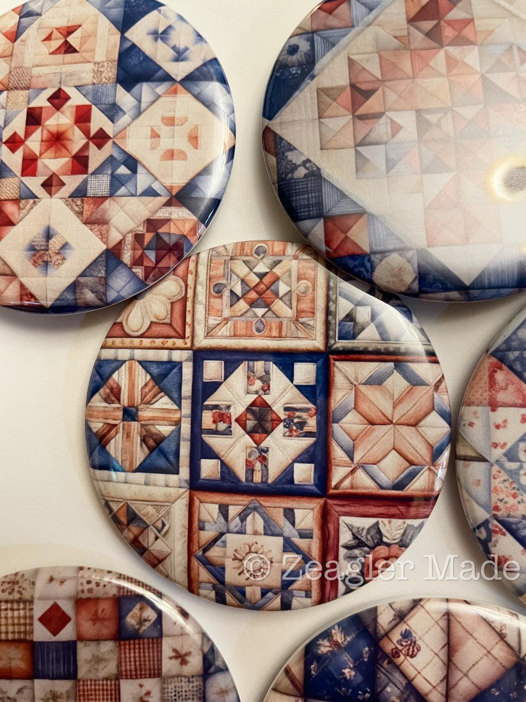 2.25” round custom magnets or pins