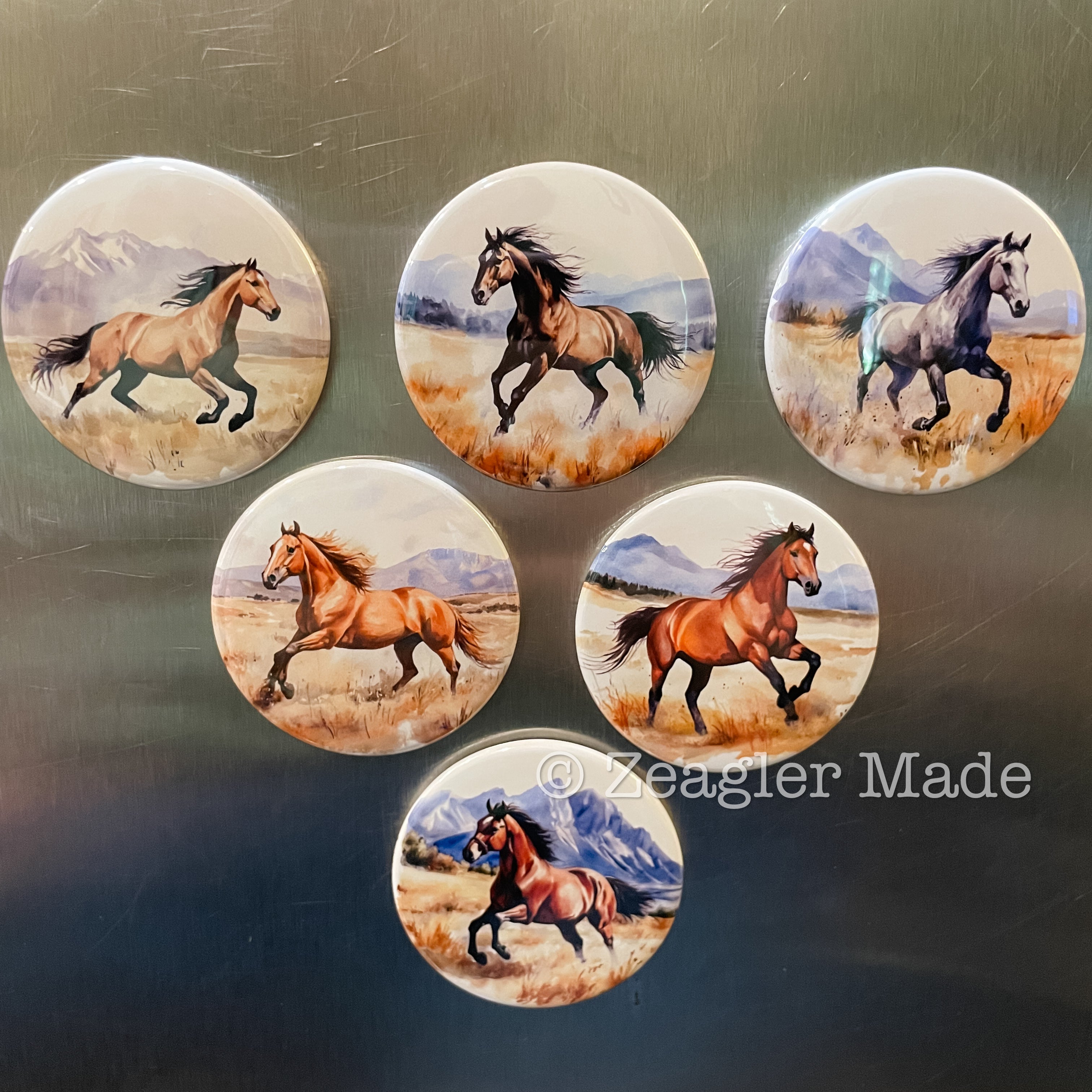 2.25” round custom magnets or pins