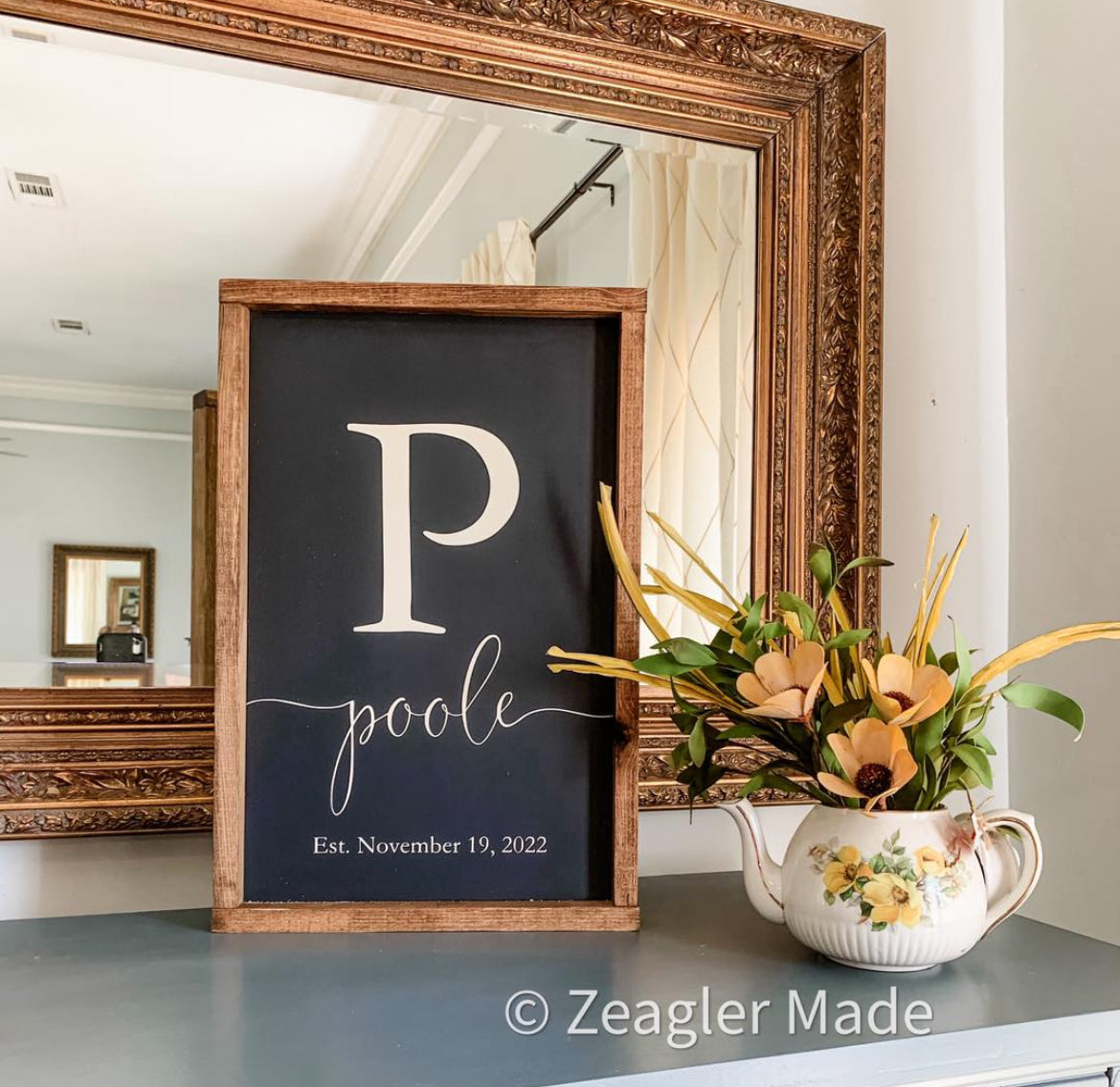 Initial with last name