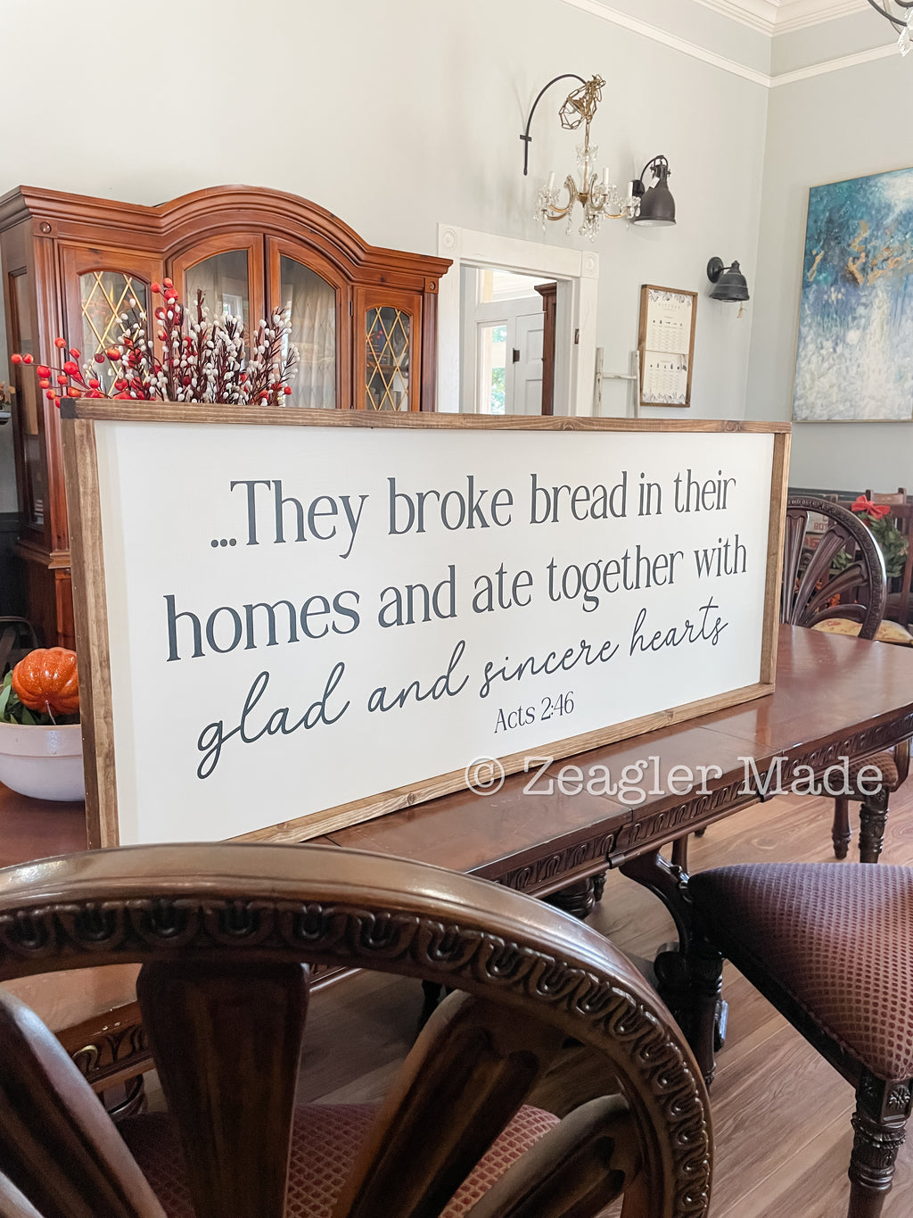 They broke bread in their homes