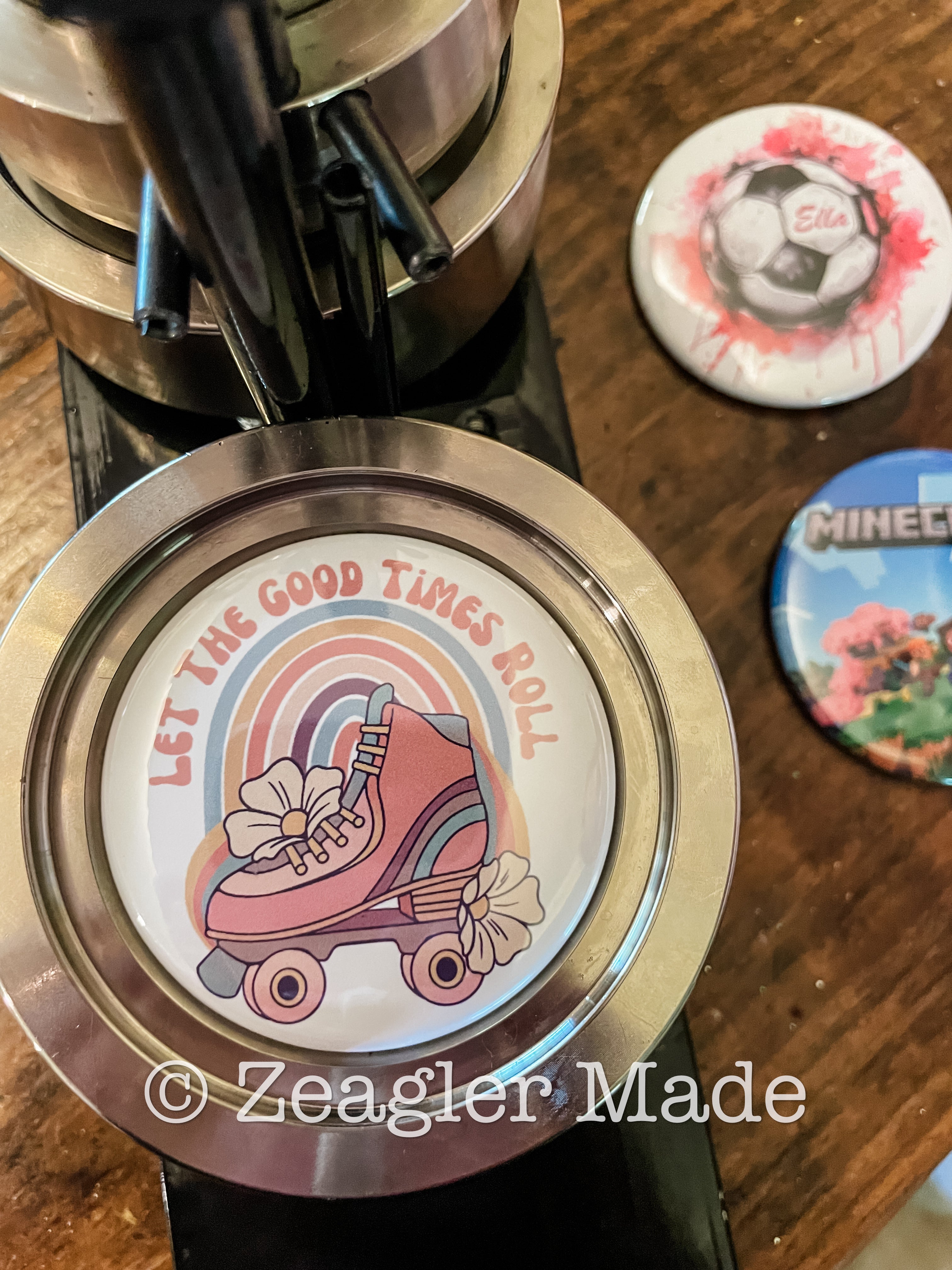 2.25” round custom magnets or pins