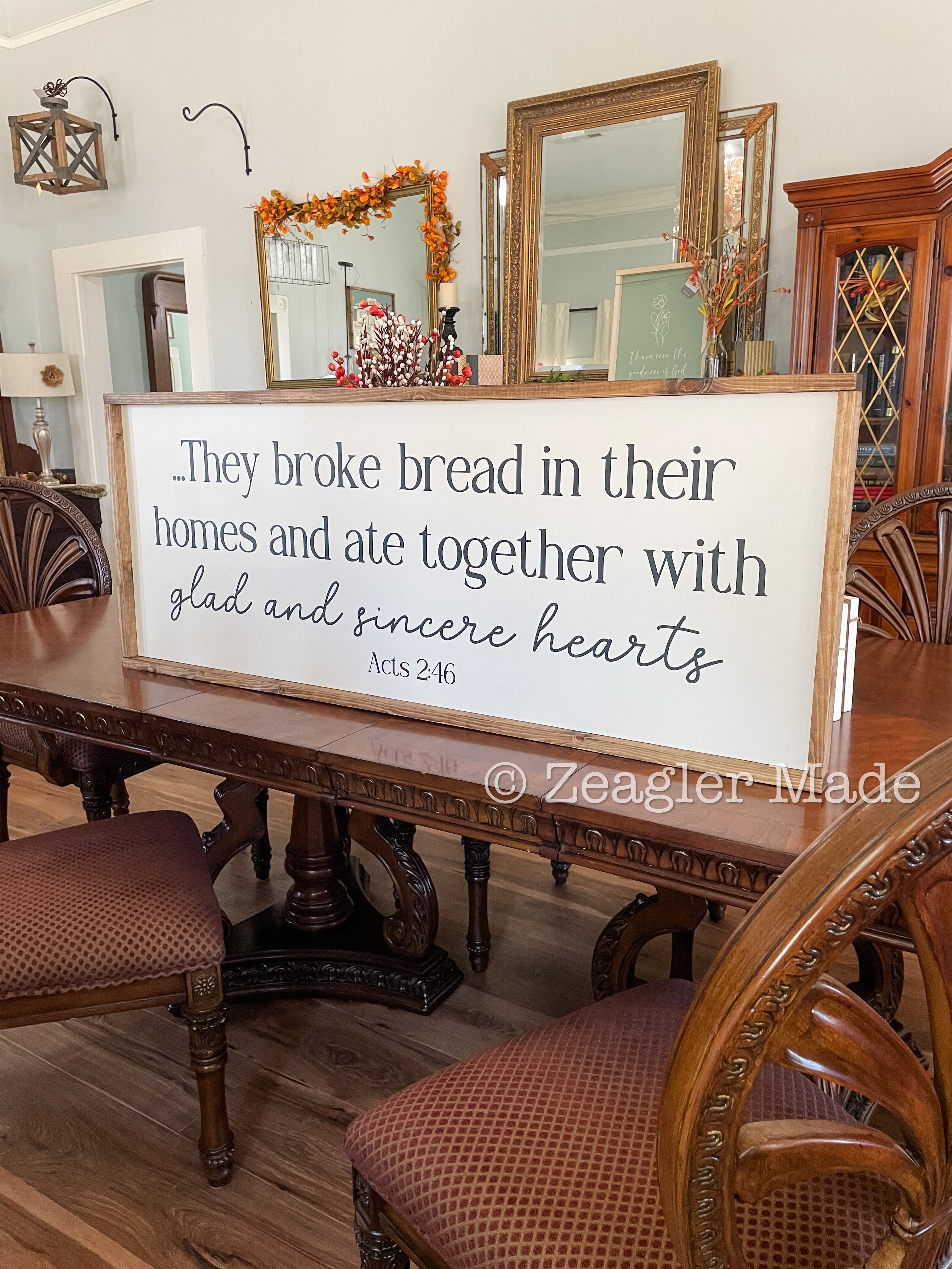 They broke bread in their homes
