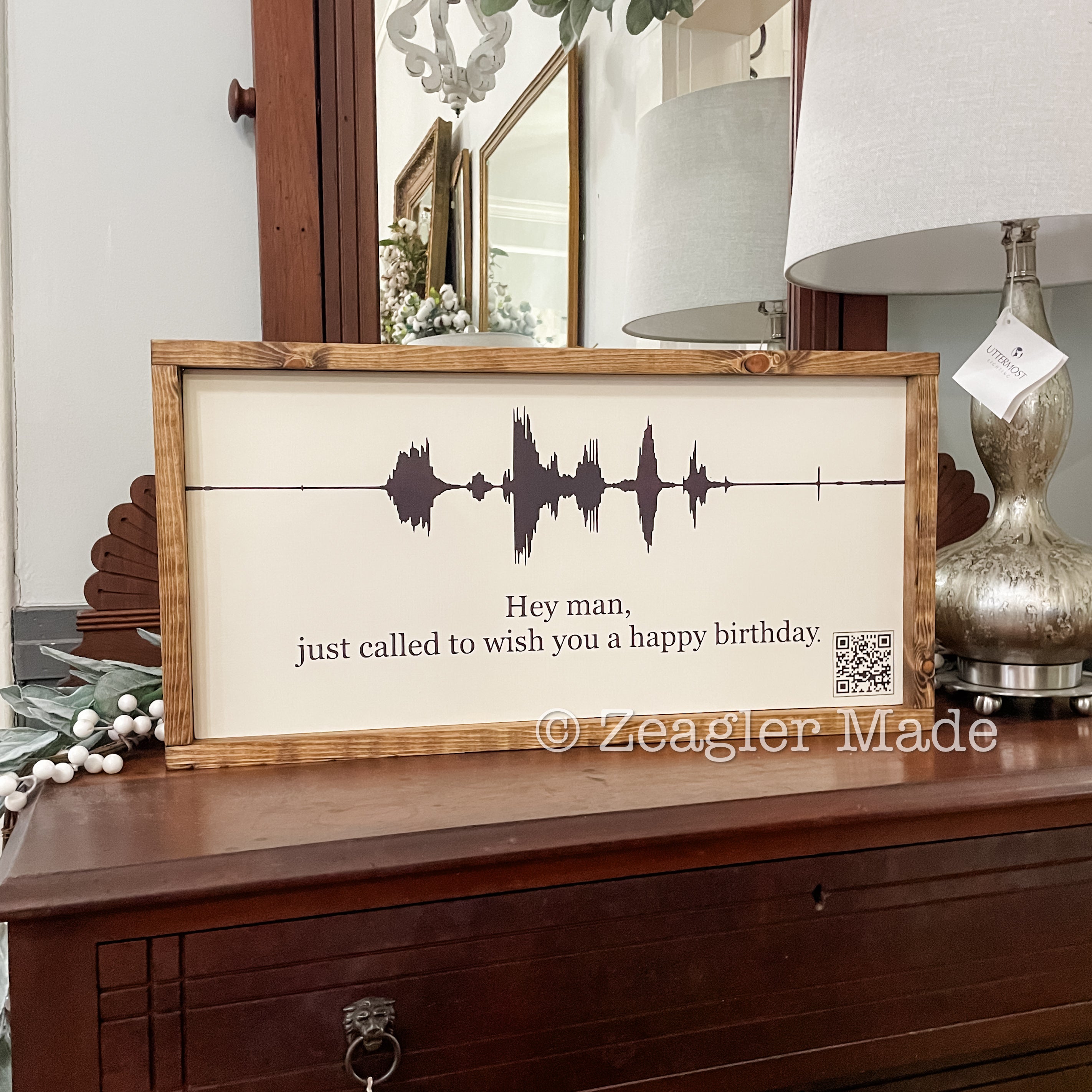 Voicemail memorial with QR code