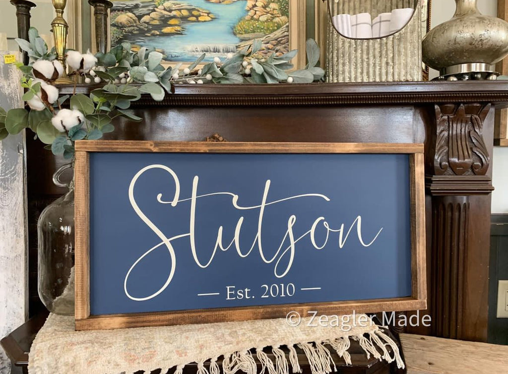 Established Sign Family Name