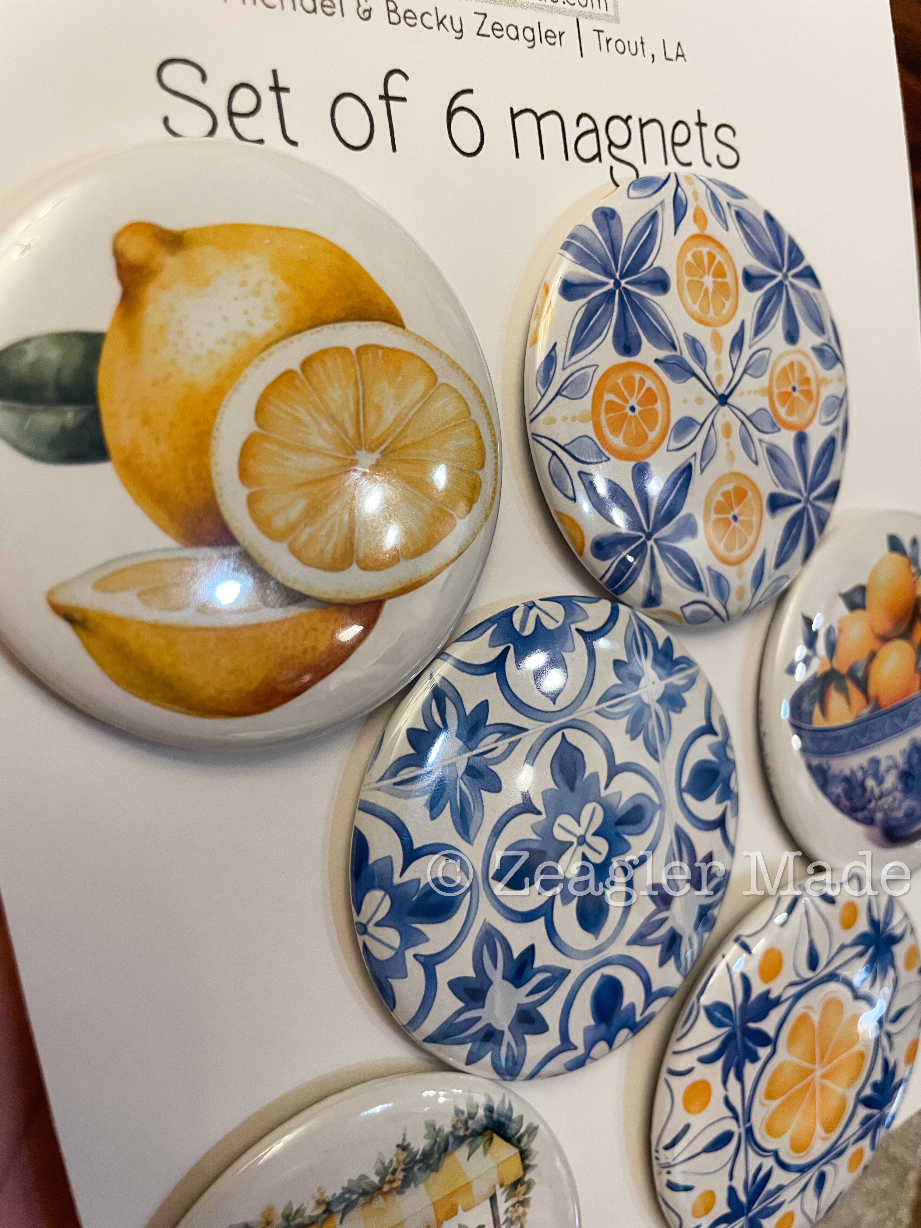 2.25” round custom magnets or pins