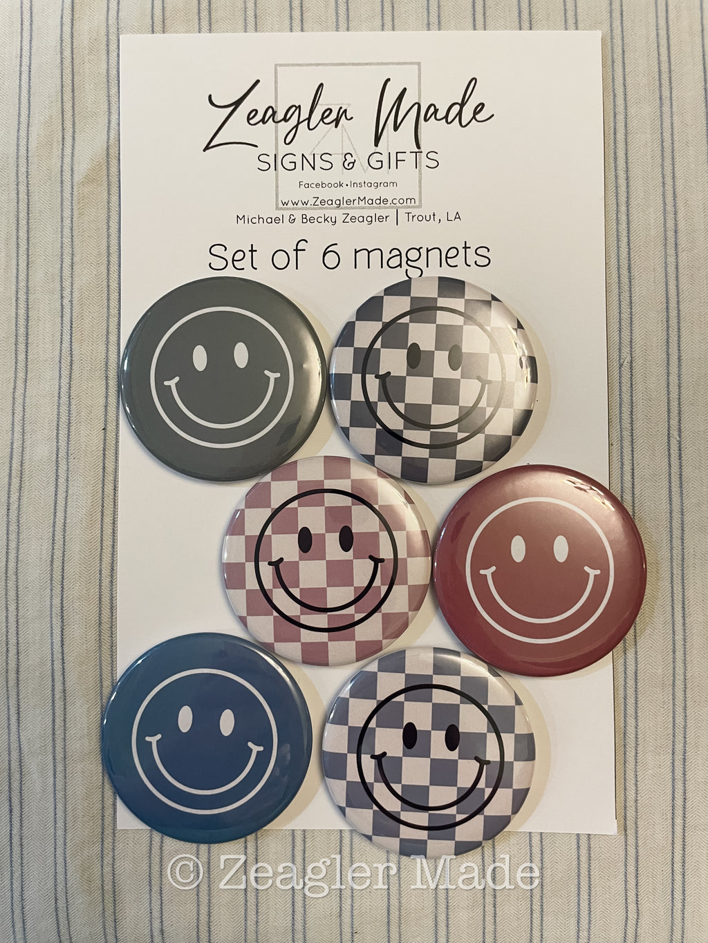 2.25” round custom magnets or pins