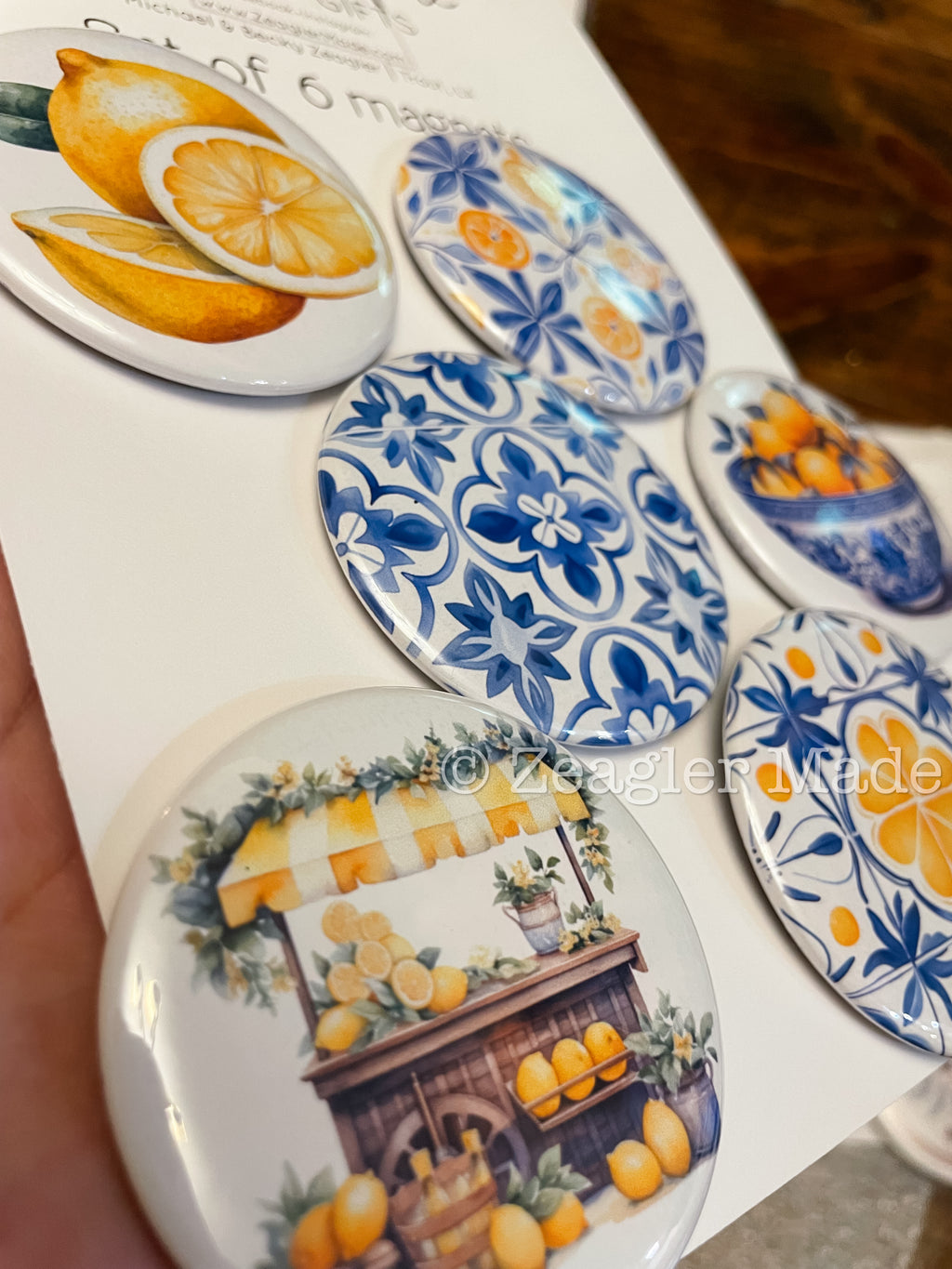 2.25” round custom magnets or pins