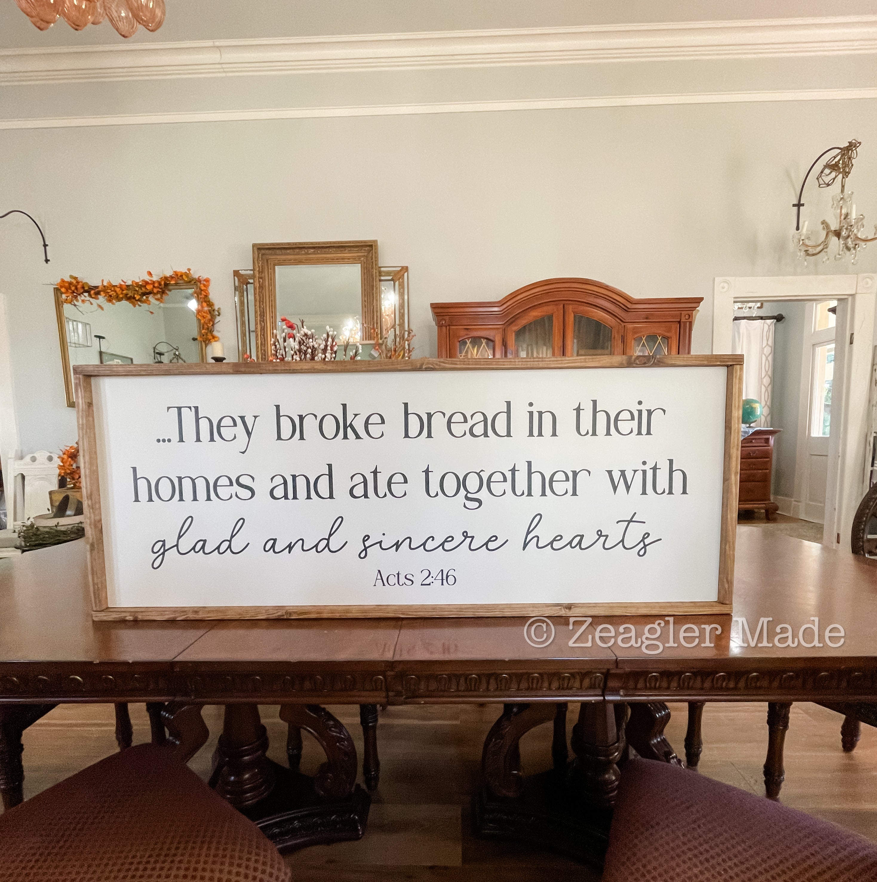 They broke bread in their homes