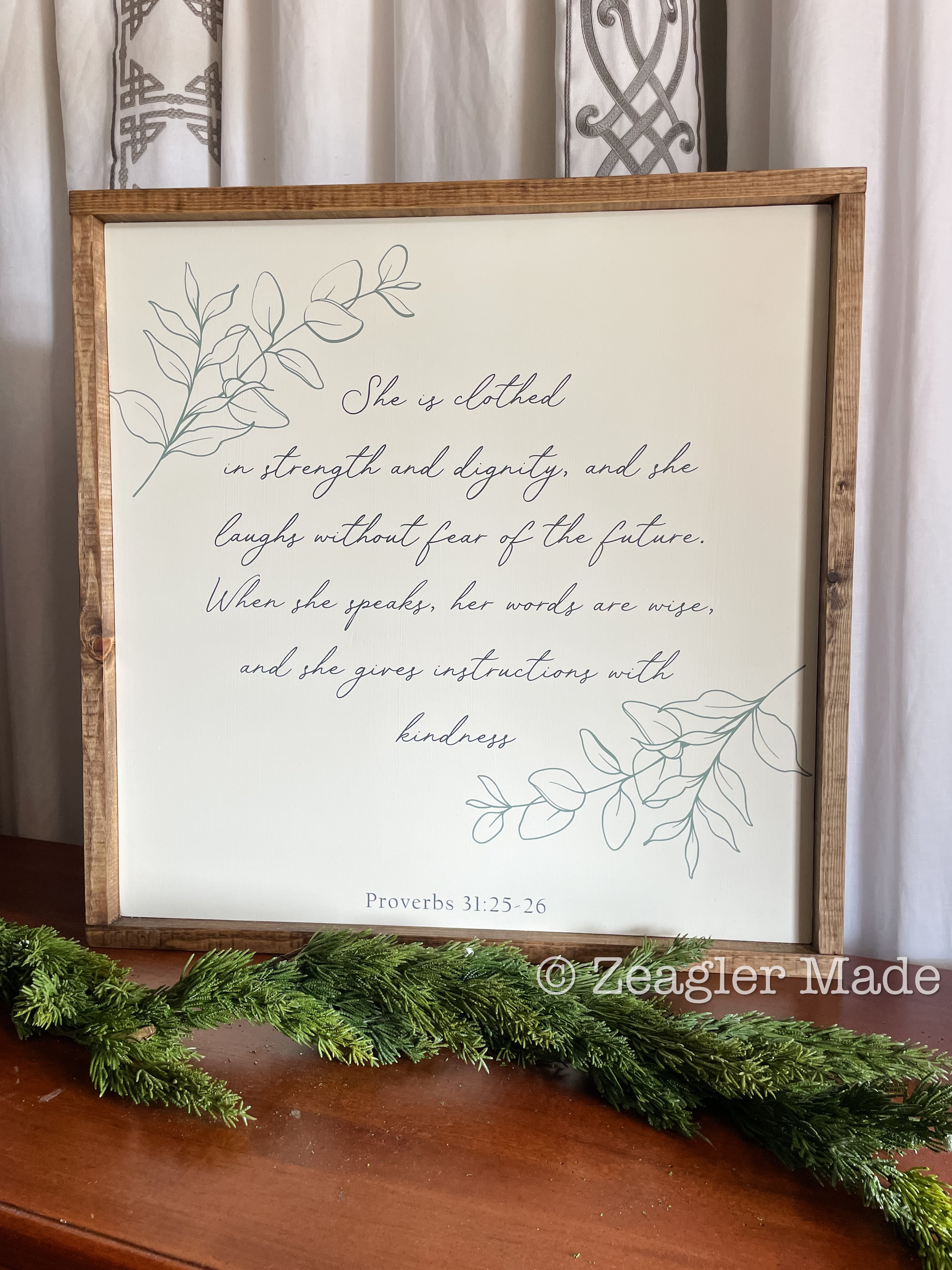 She is clothed in strength and dignity