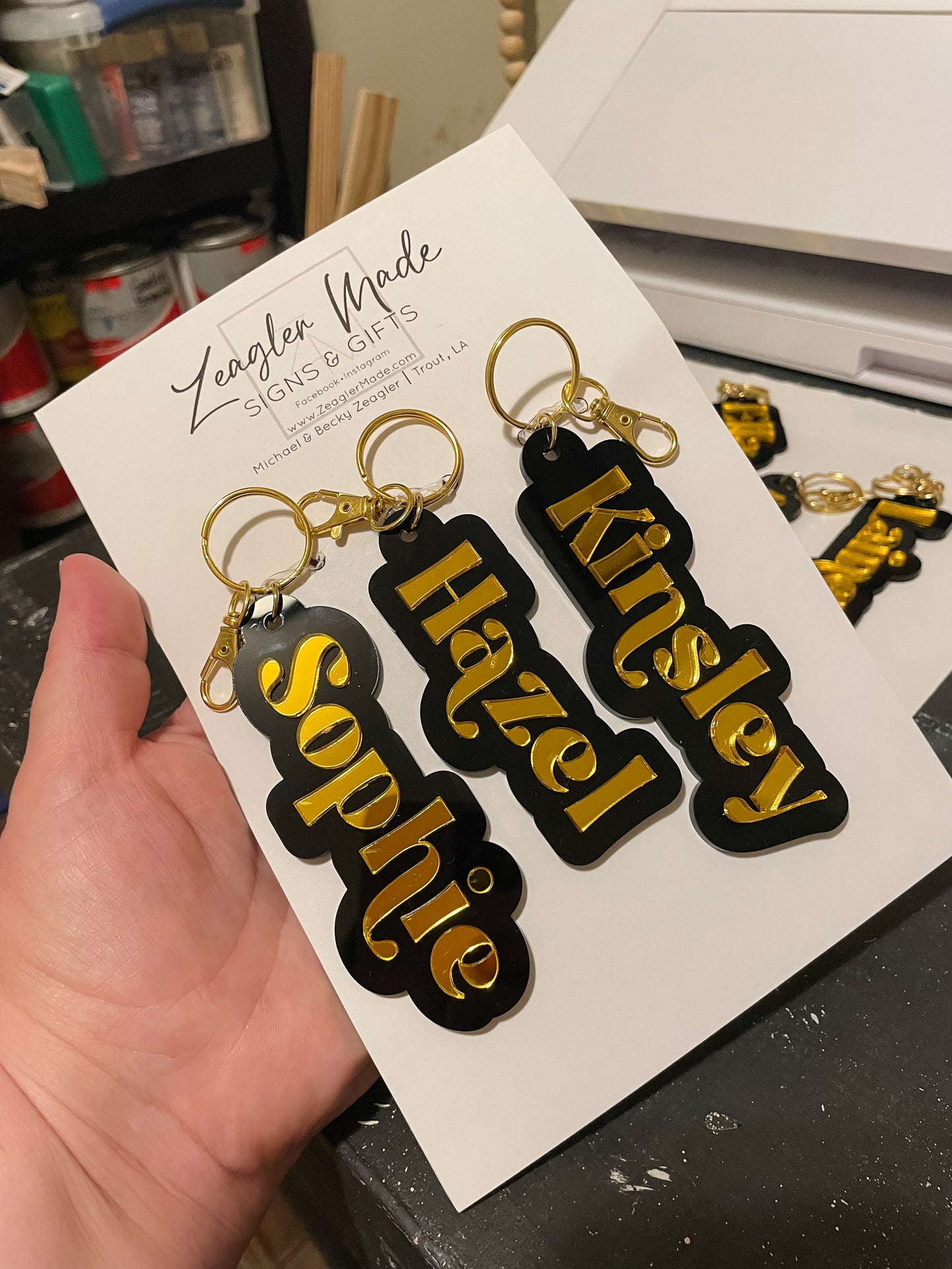 Acrylic keychain tag