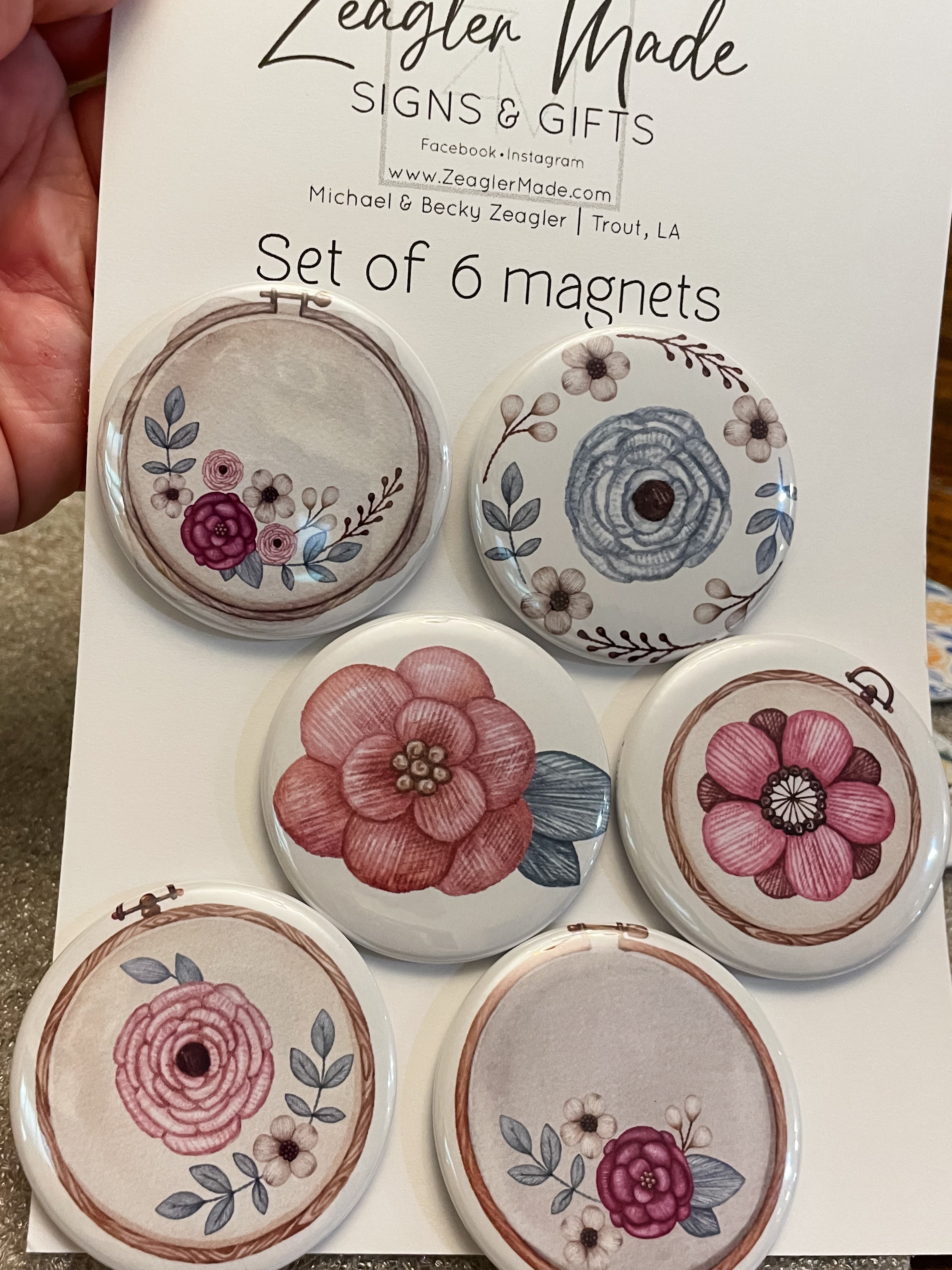 2.25” round custom magnets or pins