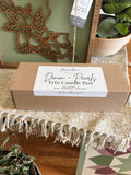 Denim + Pearls Trio Candle Box