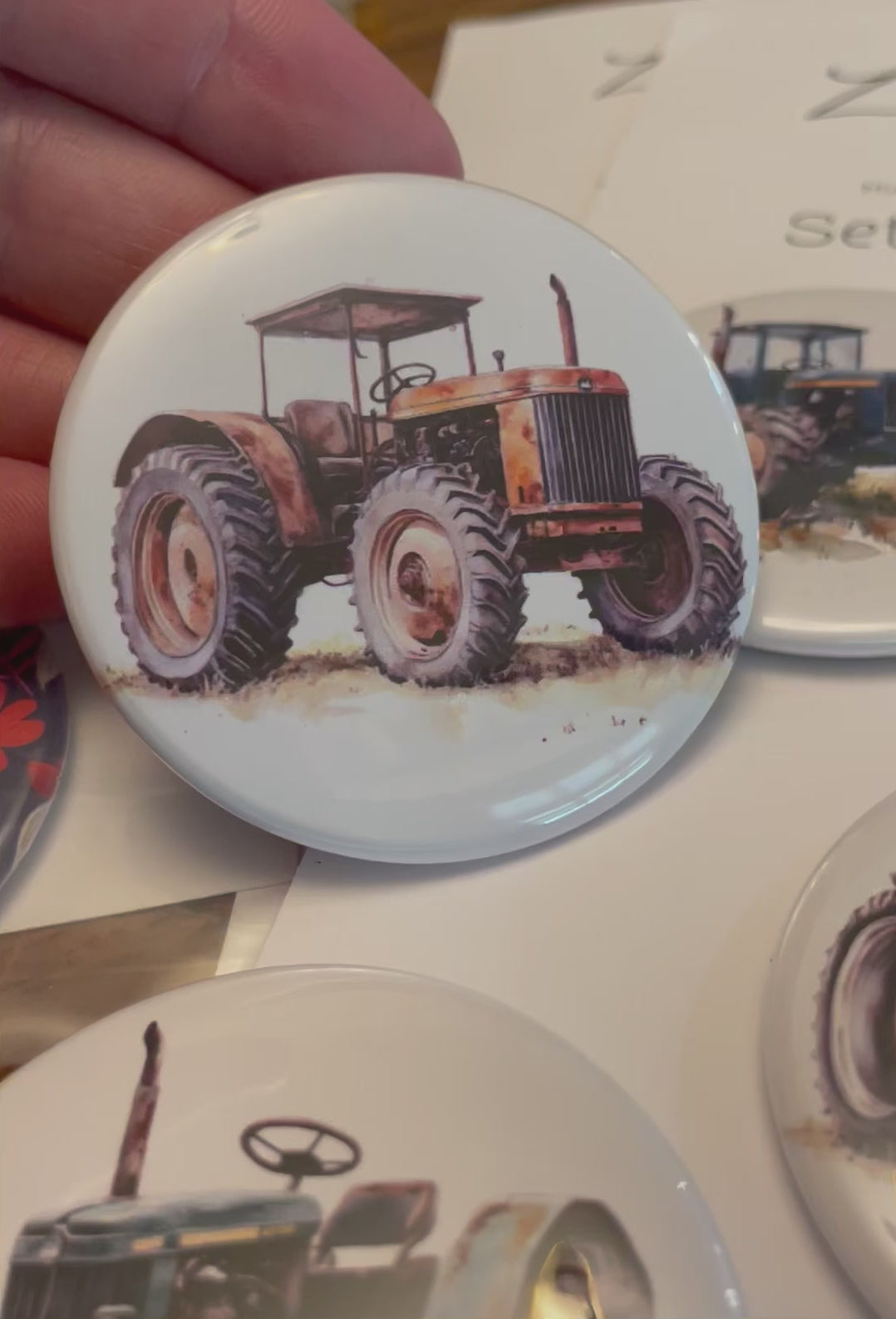 2.25” round custom magnets or pins