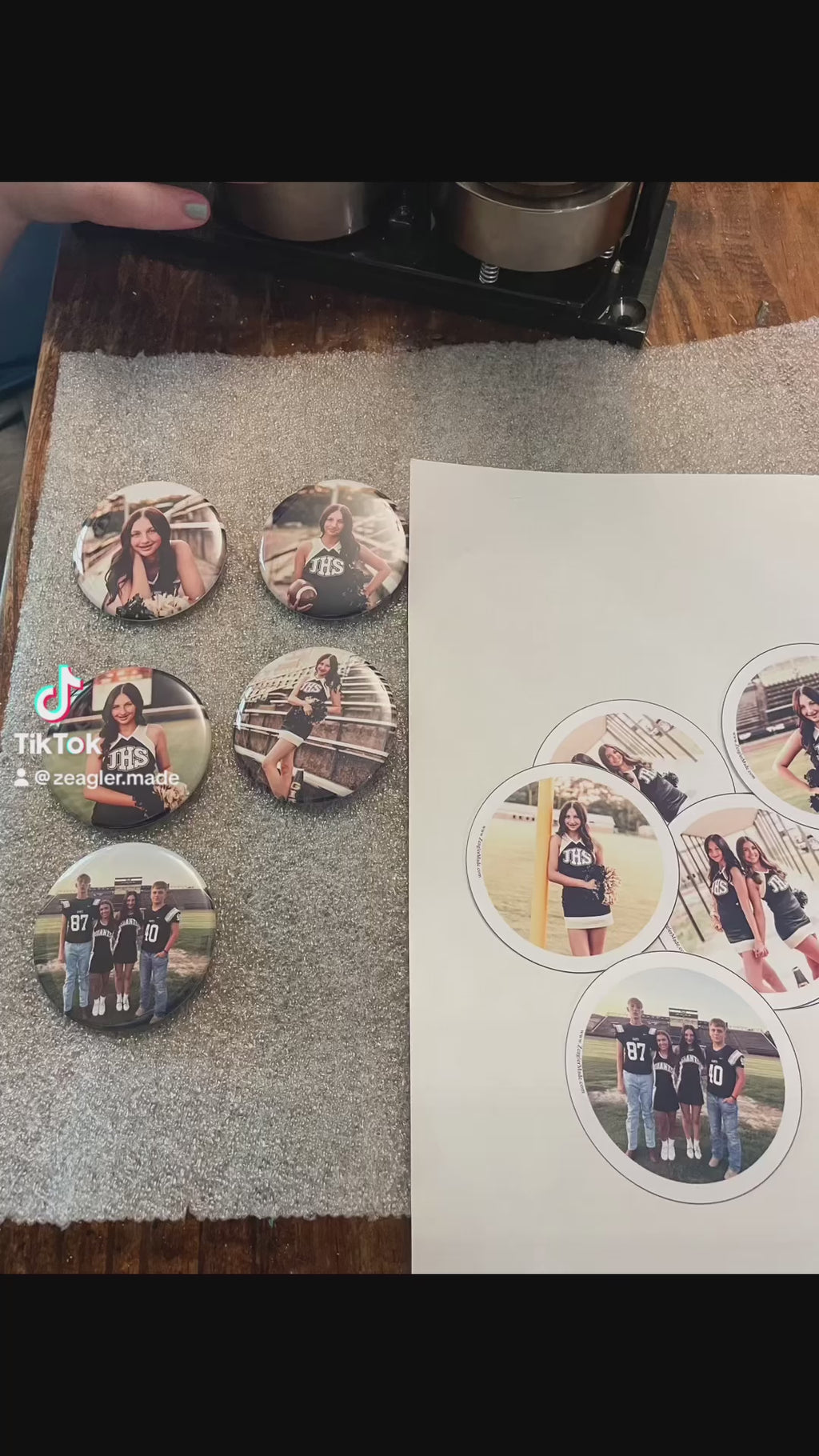 2.25” round custom magnets or pins