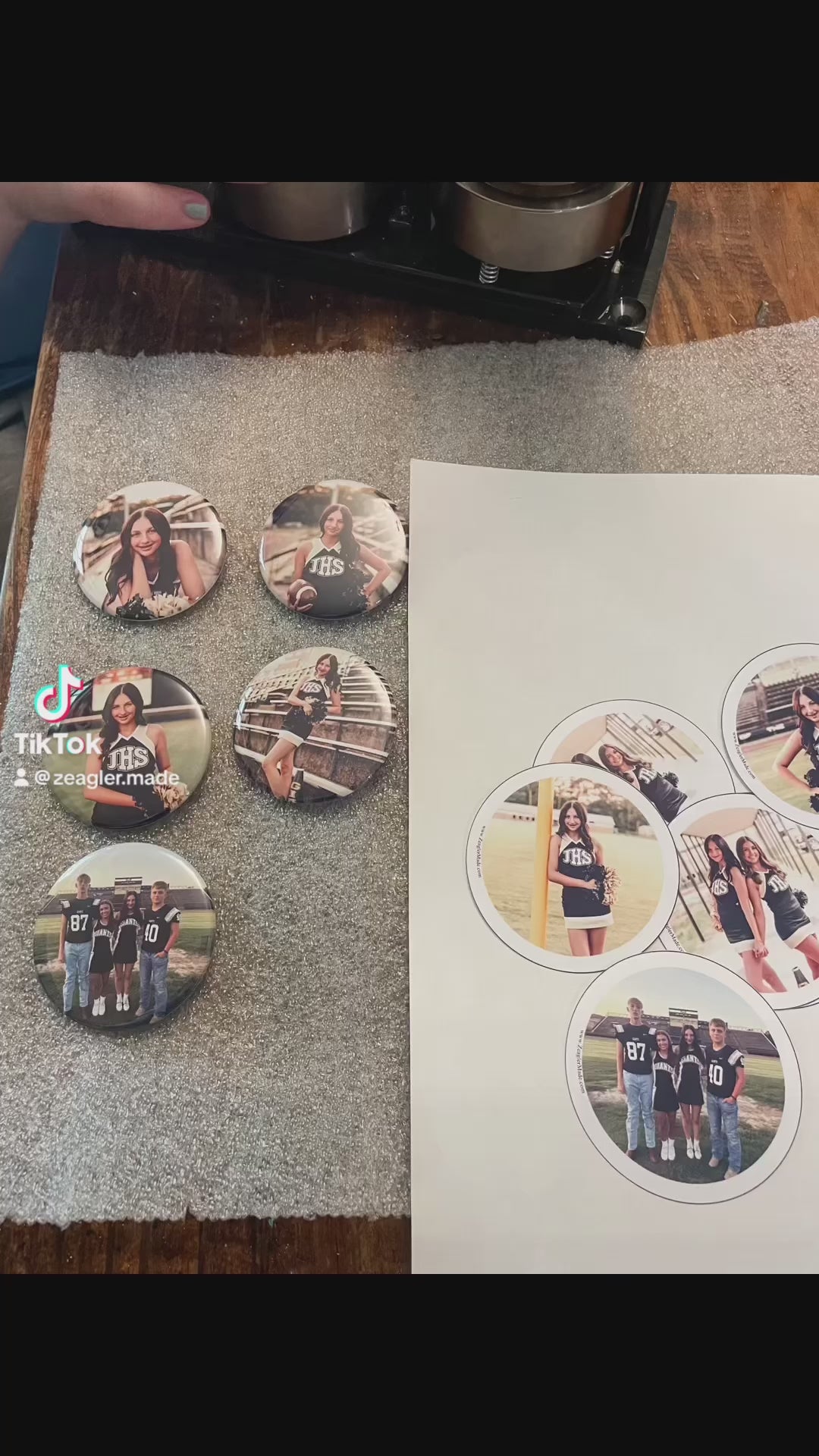 2.25” round custom magnets or pins